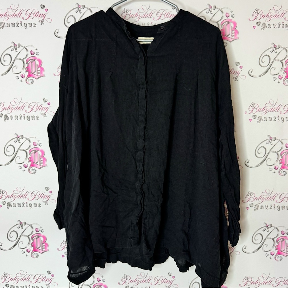 Denim & Supply Ralph Lauren Black long sleeve Button Down Shirt flowy light